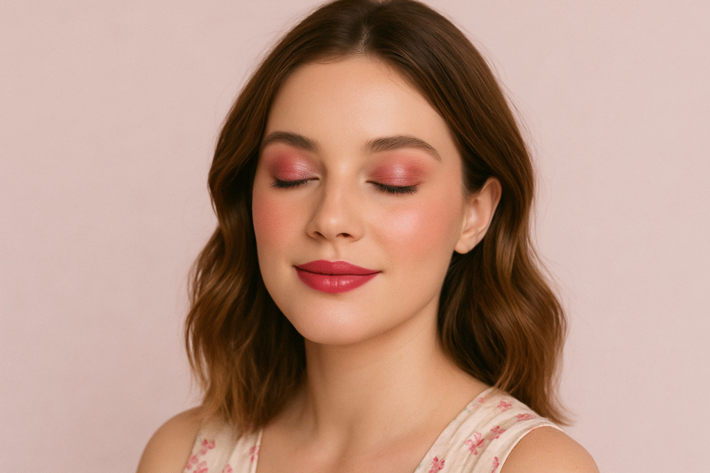 Radiant Beauty in Soft Pink